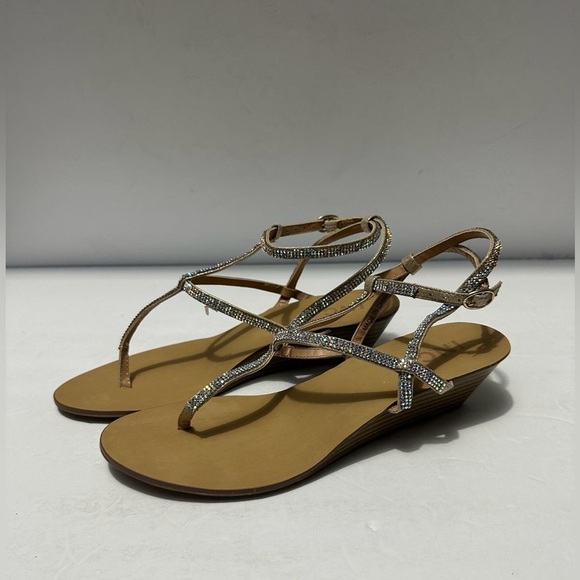 INC Womens Madge Rhinestone Thong Ankle Strap Evening Sandals Shoes Size 8m - Picture 3 of 7